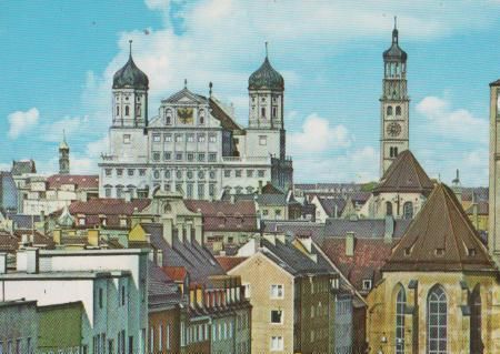 Augsburg - Jakobskirche und Perlach - ca. 1975 Augsburg - Jakobskirche und Perlach - ca. 1975