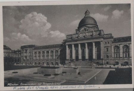 München - Armeemuseum mit Kriegerdenkmal - 1950 München - Armeemuseum mit Kriegerdenkmal - 1950