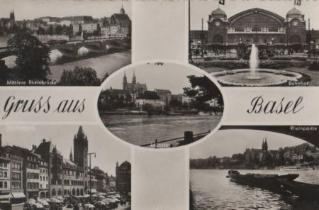 Schweiz - Basel - u.a. Mittlere Rheinbrücke - 1939 Schweiz - Basel - u.a. Mittlere Rheinbrücke - 1939