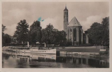 Brandenburg, Havel - Salzhof mit Johanniskirche - 1956 Brandenburg, Havel - Salzhof mit Johanniskirche - 1956