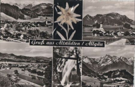 Sonthofen-Altstädten - u.a. Hinnanger Wasserfall - ca. 1960 Sonthofen-Altstädten - u.a. Hinnanger Wasserfall - ca. 1960