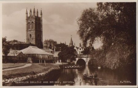 Großbritannien - Oxford - Magdalen College and Bridge - ca. 1950 Großbritannien - Oxford - Magdalen College and Bridge - ca. 1950