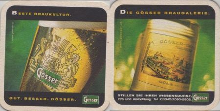 Bierdeckel quadratisch - Gösser Bierdeckel quadratisch - Gösser