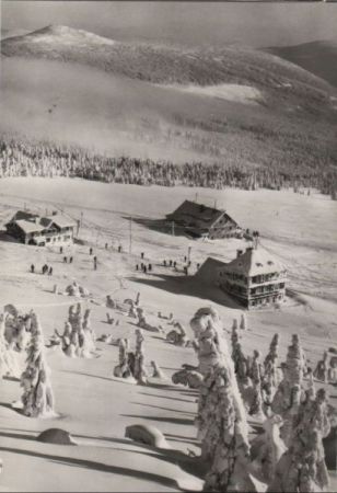 Tschechien - Krkonoše - Moravska bouda s ubytovnami - ca. 1965 Tschechien - Krkonoše - Moravska bouda s ubytovnami - ca. 1965
