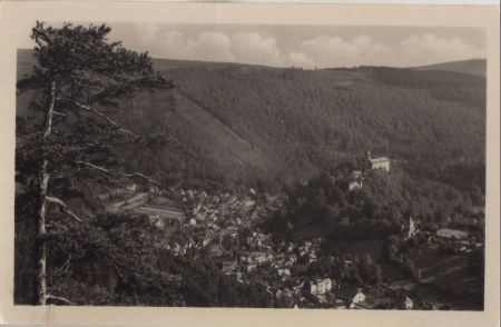 Schwarzburg - Blick vom Trippstein - 1956 Schwarzburg - Blick vom Trippstein - 1956