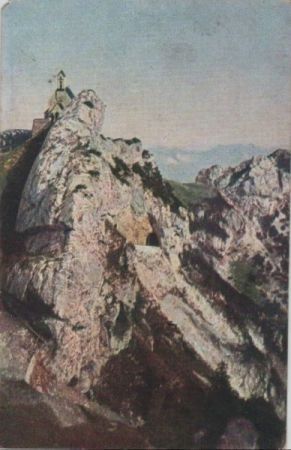 Wendelstein - Wendelsteinbahn, Kircherl mit Schweigerwand - ca. 1935 Wendelstein - Wendelsteinbahn, Kircherl mit Schweigerwand - ca. 1935