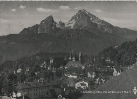 Berchtesgaden - mit Watzmann - 1961 Berchtesgaden - mit Watzmann - 1961