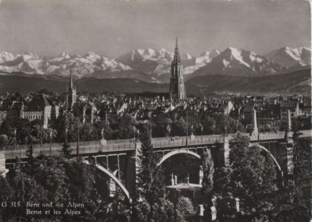 Schweiz - Bern - und die Alpen - 1956 Schweiz - Bern - und die Alpen - 1956