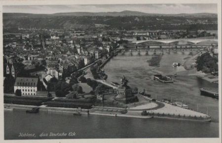Koblenz - das Deutsche Eck - ca. 1950 Koblenz - das Deutsche Eck - ca. 1950