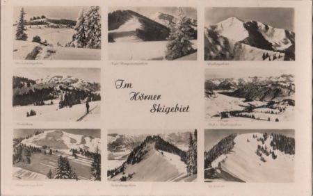 Hörner Skigebiet - u.a. Blick vom Riedbergerhorn - 1961 Hörner Skigebiet - u.a. Blick vom Riedbergerhorn - 1961