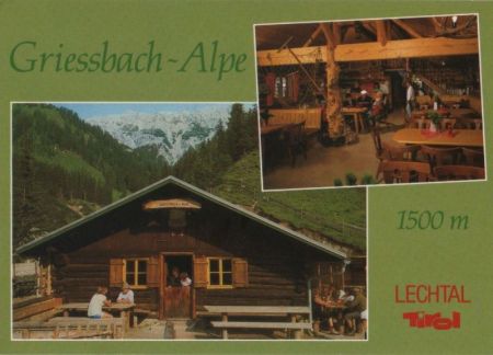 Österreich - Elbigenalp - Griessbach-Alpe - ca. 1985 Österreich - Elbigenalp - Griessbach-Alpe - ca. 1985