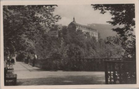 Schwarzburg - Blick zum Schloß - 1956 Schwarzburg - Blick zum Schloß - 1956