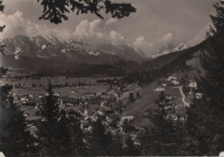 Wallgau - mit Wetterstein - ca. 1960 Wallgau - mit Wetterstein - ca. 1960