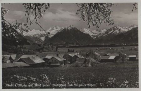 Oberstdorf-Rubi - mit Blick auf Allgäuer Alpen - 1937 Oberstdorf-Rubi - mit Blick auf Allgäuer Alpen - 1937