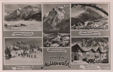 Mittenwald - u.a. gegen Karwendel - ca. 1955 Mittenwald - u.a. gegen Karwendel - ca. 1955
