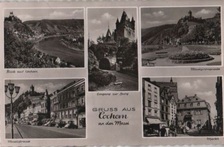 Cochem - u.a. Blick auf den Ort - 1956 Cochem - u.a. Blick auf den Ort - 1956