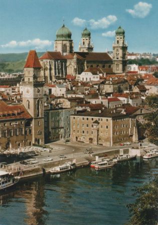 Passau - Blick auf Rathaus und Dom - 1975 Passau - Blick auf Rathaus und Dom - 1975