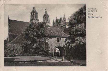 Magdeburg - Dom, Remtergang - ca. 1955 Magdeburg - Dom, Remtergang - ca. 1955