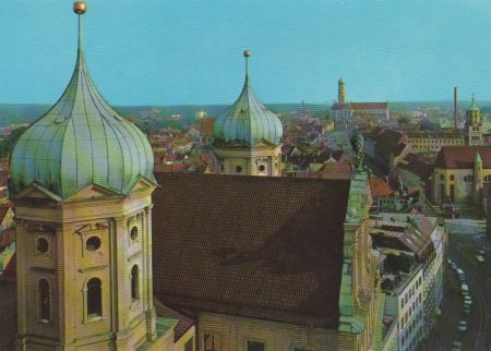 Augsburg - Blick vom Perlachturm - 1977 Augsburg - Blick vom Perlachturm - 1977
