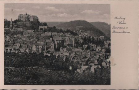 Marburg - Panorama vom Bismarckturm - 1938 Marburg - Panorama vom Bismarckturm - 1938
