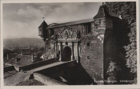 Tübingen - Hohen-Tübingen, Schloßportal - 1938 Tübingen - Hohen-Tübingen, Schloßportal - 1938