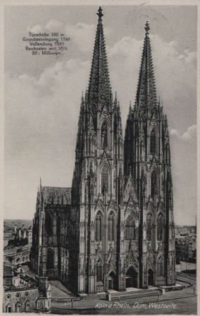 Köln - Dom, Westseite - 1934 Köln - Dom, Westseite - 1934
