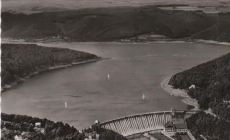 Waldeck - mit Sperrmauer - 1959 Waldeck - mit Sperrmauer - 1959