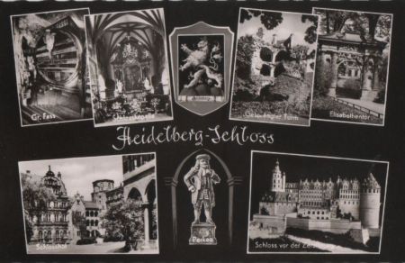Heidelberg - Schloss, u.a. Gr. Fass - ca. 1960 Heidelberg - Schloss, u.a. Gr. Fass - ca. 1960