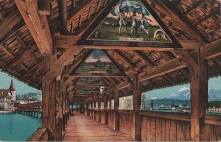Schweiz - Luzern - Kapellbrücke - ca. 1950 Schweiz - Luzern - Kapellbrücke - ca. 1950