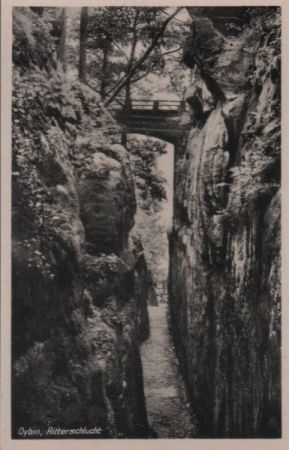 Kurort Oybin - Ritterschlucht - ca. 1950 Kurort Oybin - Ritterschlucht - ca. 1950