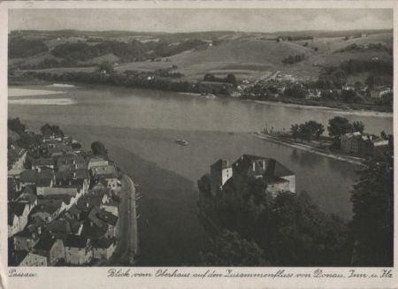 Passau - Blick auf Oberhaus - ca. 1955 Passau - Blick auf Oberhaus - ca. 1955