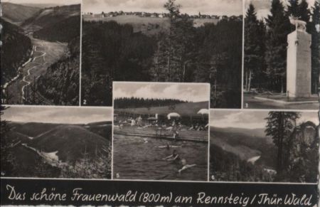 Frauenwald - u.a. Blick zum Ort - 1958 Frauenwald - u.a. Blick zum Ort - 1958