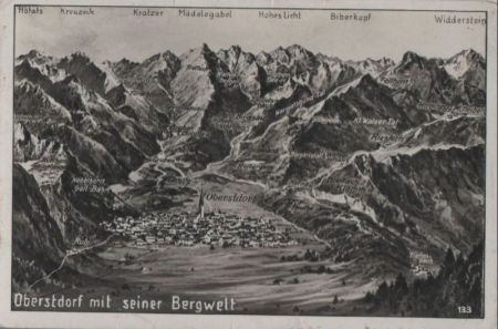 Oberstdorf - mit seiner Bergwelt - ca. 1935 Oberstdorf - mit seiner Bergwelt - ca. 1935