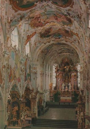 Rottenbuch - ehemalige Stiftskirche, Inneres - 1974 Rottenbuch - ehemalige Stiftskirche, Inneres - 1974