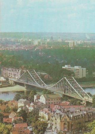 Dresden - Blick zum Blauen Wunder - ca. 1985 Dresden - Blick zum Blauen Wunder - ca. 1985