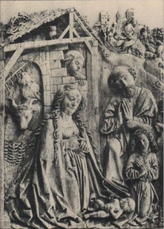 Heilbronn - Kilianskirche, Altarflügel, Geburt Christi - ca. 1960 Heilbronn - Kilianskirche, Altarflügel, Geburt Christi - ca. 1960