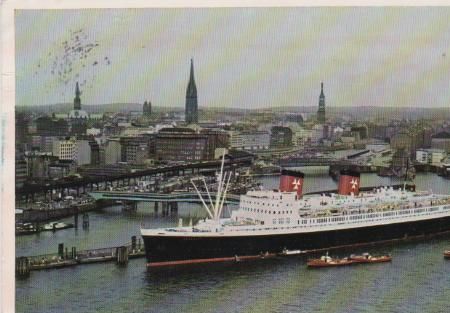 Hamburg - Hanseatic an Überseebrücke - ca. 1965 Hamburg - Hanseatic an Überseebrücke - ca. 1965