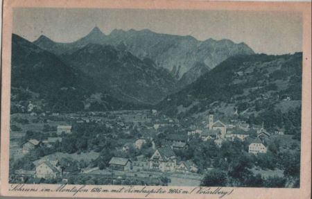 Österreich - Schruns - mit Zimbaspitze - 1927 Österreich - Schruns - mit Zimbaspitze - 1927