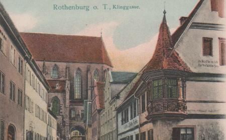 Rothenburg o.T. - Klinggasse - ca. 1910 Rothenburg o.T. - Klinggasse - ca. 1910
