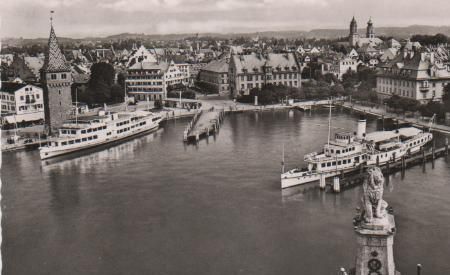 Lindau - Blick vom Leuchtturm - ca. 1955 Lindau - Blick vom Leuchtturm - ca. 1955