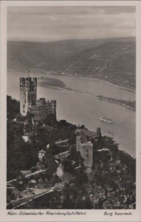 Niederheimbach, Burg Sooneck - ca. 1950 Niederheimbach, Burg Sooneck - ca. 1950
