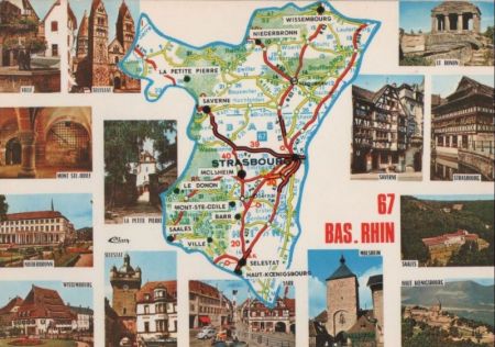 Frankreich - Bas-Rhin - 14 Teilbilder - ca. 1980 Frankreich - Bas-Rhin - 14 Teilbilder - ca. 1980