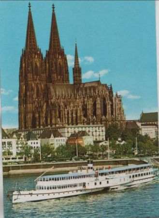 Köln - Dom und Dampferanlegestellen - ca. 1975 Köln - Dom und Dampferanlegestellen - ca. 1975