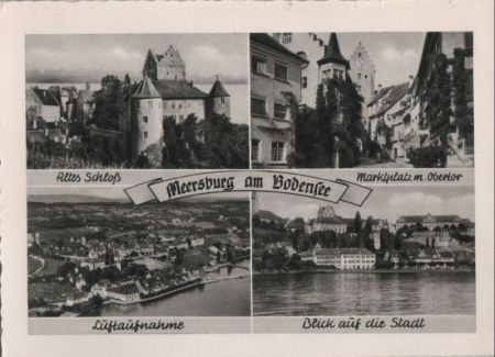 Meersburg - u.a. Marktplatz mit Obertor - ca. 1955 Meersburg - u.a. Marktplatz mit Obertor - ca. 1955