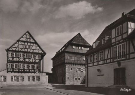 Balingen - Zollernschloß, Jugendherberge und Landratsamt - ca. 1965 Balingen - Zollernschloß, Jugendherberge und Landratsamt - ca. 1965