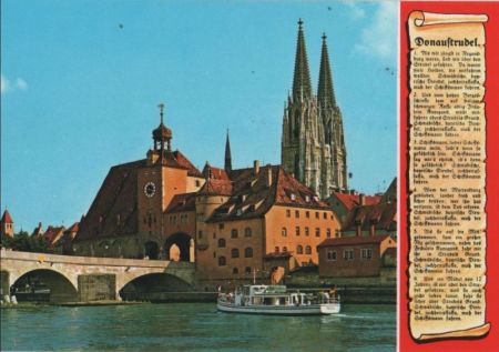 Regensburg - Steinerne Brücke und Dom - ca. 1975 Regensburg - Steinerne Brücke und Dom - ca. 1975