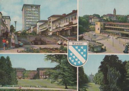 Kassel - Rückseite mit dickem schwarzem Stift unkenntlich gemacht - 1961 Kassel - Rückseite mit dickem schwarzem Stift unkenntlich gemacht - 1961