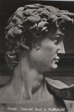 Italien - Florenz - Firenze - Testa del David di Michelangelo - ca. 1965 Italien - Florenz - Firenze - Testa del David di Michelangelo - ca. 1965