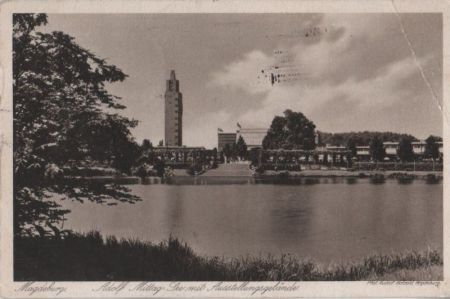 Magdeburg - Adolf-Mittag-See mit Ausstellungsgelände - 1929 Magdeburg - Adolf-Mittag-See mit Ausstellungsgelände - 1929