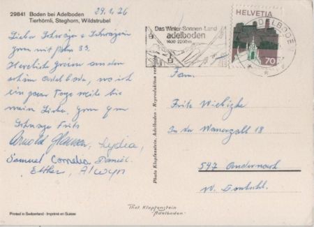 Adelboden - Schweiz - Boden Adelboden - Schweiz - Boden